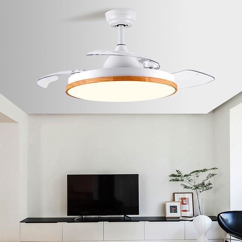 Ventilatore da soffitto moderno con luce LED, telecomando, dimmerazione tricolore, 72 W
