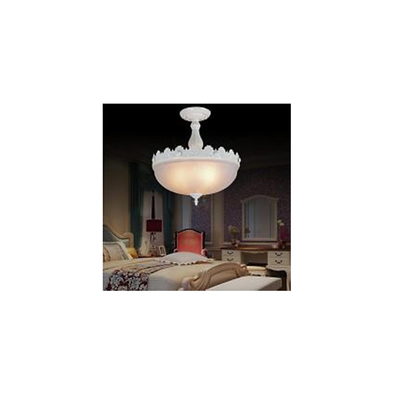 Lampadario a filo tradizionale classico vintage retrò in metallo bianco