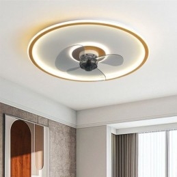 Ventilatore da soffitto con luce LED Macaron e telecomando