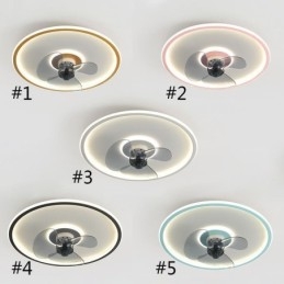 Ventilatore da soffitto con luce LED Macaron e telecomando