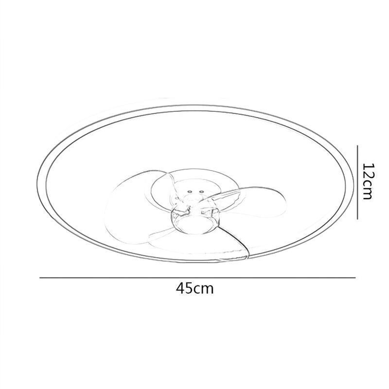 Ventilatore da soffitto con luce LED Macaron e telecomando