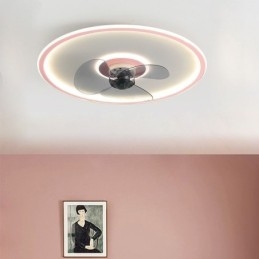 Ventilatore da soffitto con luce LED Macaron e telecomando