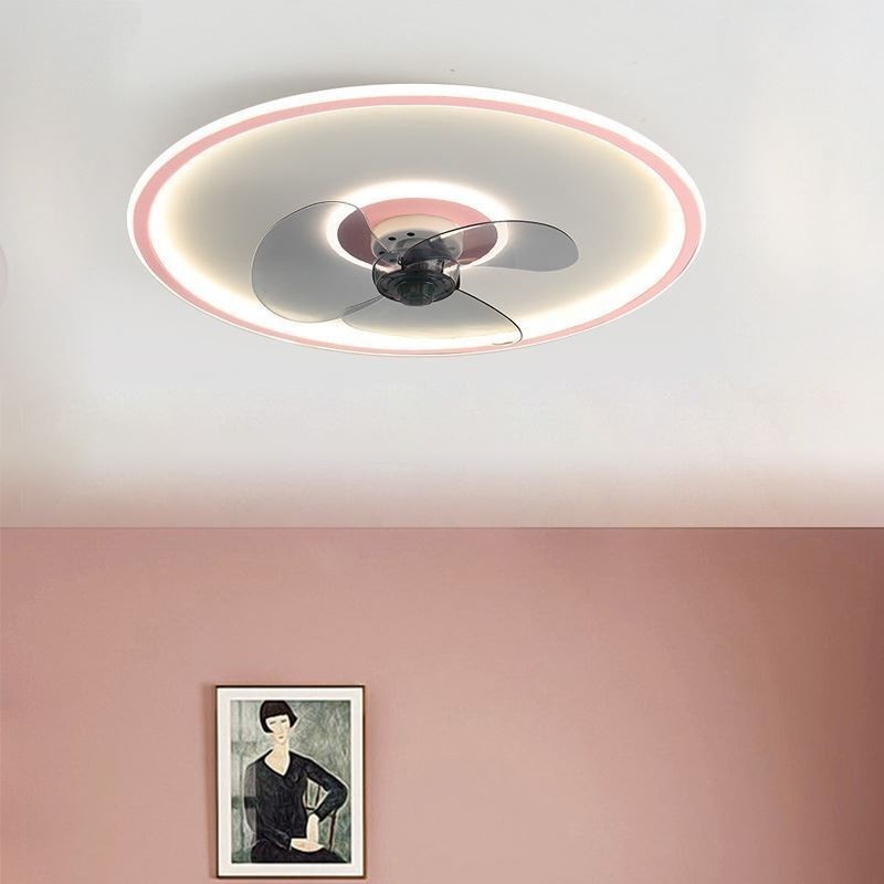 Ventilatore da soffitto con luce LED Macaron e telecomando