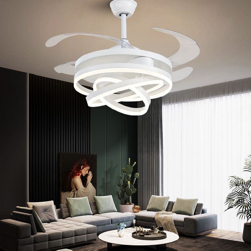 Lampadario ventilatore LED inverter creativo 72W 107x50 cm