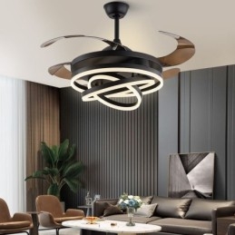 Lampadario ventilatore LED inverter creativo 72W 107x50 cm