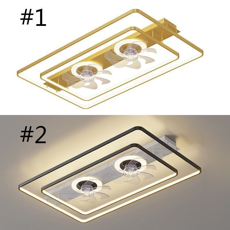Lampadario ventilatore da soffitto a filo moderno con luce LED, telecomando e 3 velocità