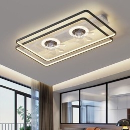 Lampadario ventilatore da soffitto a filo moderno con luce LED, telecomando e 3 velocità
