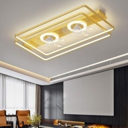 Lampadario ventilatore da soffitto a filo moderno con luce LED, telecomando e 3 velocità