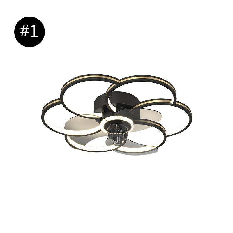 Ventilatore da soffitto LED con luce, dimmerazione tricolore, telecomando, 55 x 16 cm
