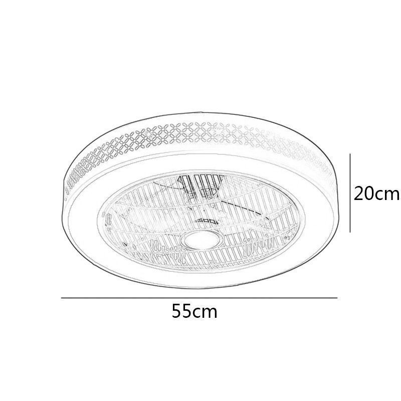 Ventilatore da soffitto ultrasottile invisibile con luce LED