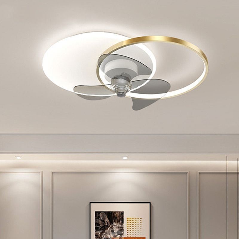 Lampada da soffitto LED con ventilatore moderno semplice 48 W 3840 lm con telecomando