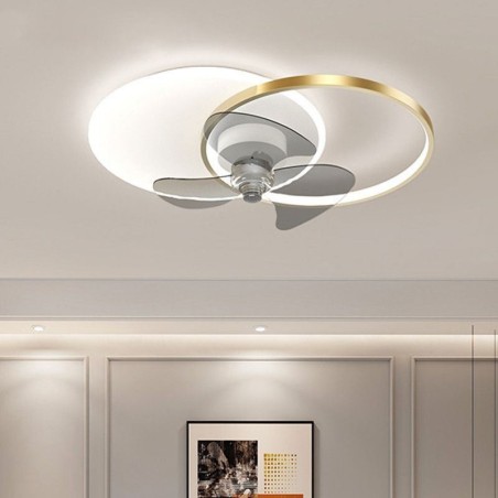 Lampada da soffitto LED con ventilatore moderno semplice 48 W 3840 lm con telecomando