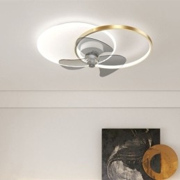 Lampada da soffitto LED con ventilatore moderno semplice 48 W 3840 lm con telecomando