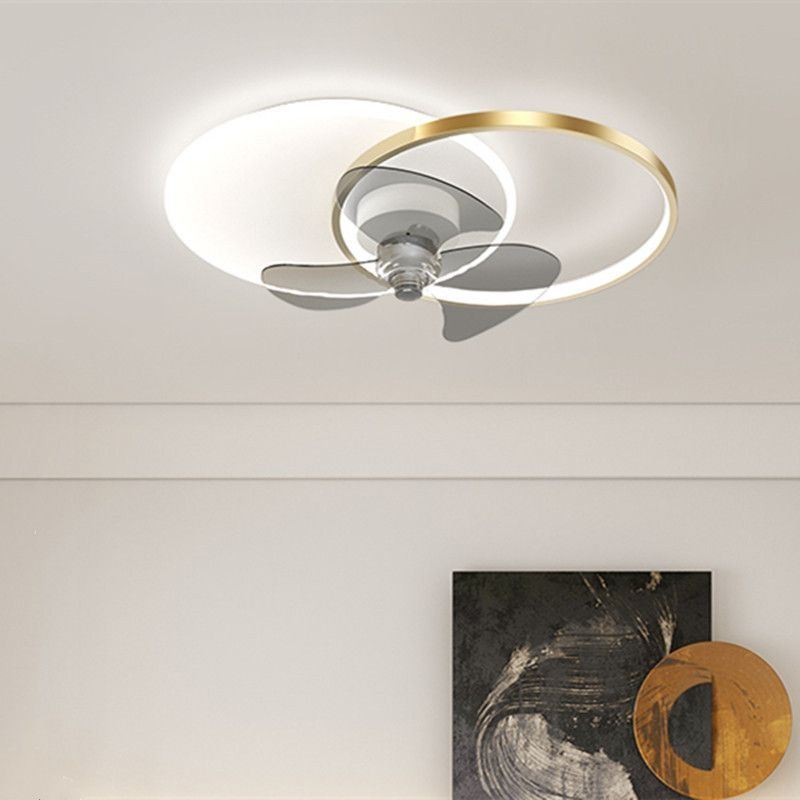 Lampada da soffitto LED con ventilatore moderno semplice 48 W 3840 lm con telecomando
