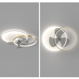 Lampada da soffitto LED con ventilatore moderno semplice 48 W 3840 lm con telecomando