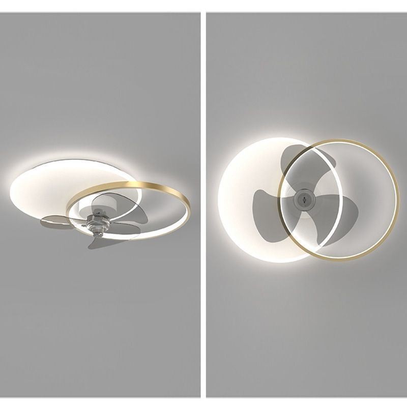 Lampada da soffitto LED con ventilatore moderno semplice 48 W 3840 lm con telecomando