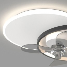 Lampada da soffitto LED con ventilatore moderno semplice 48 W 3840 lm con telecomando