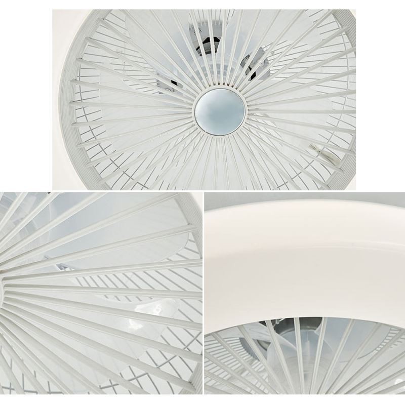 Ventilatore da soffitto LED tricromatico dimmerabile con telecomando, 3 velocità, 5 pale