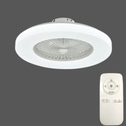 Ventilatore da soffitto LED tricromatico dimmerabile con telecomando, 3 velocità, 5 pale