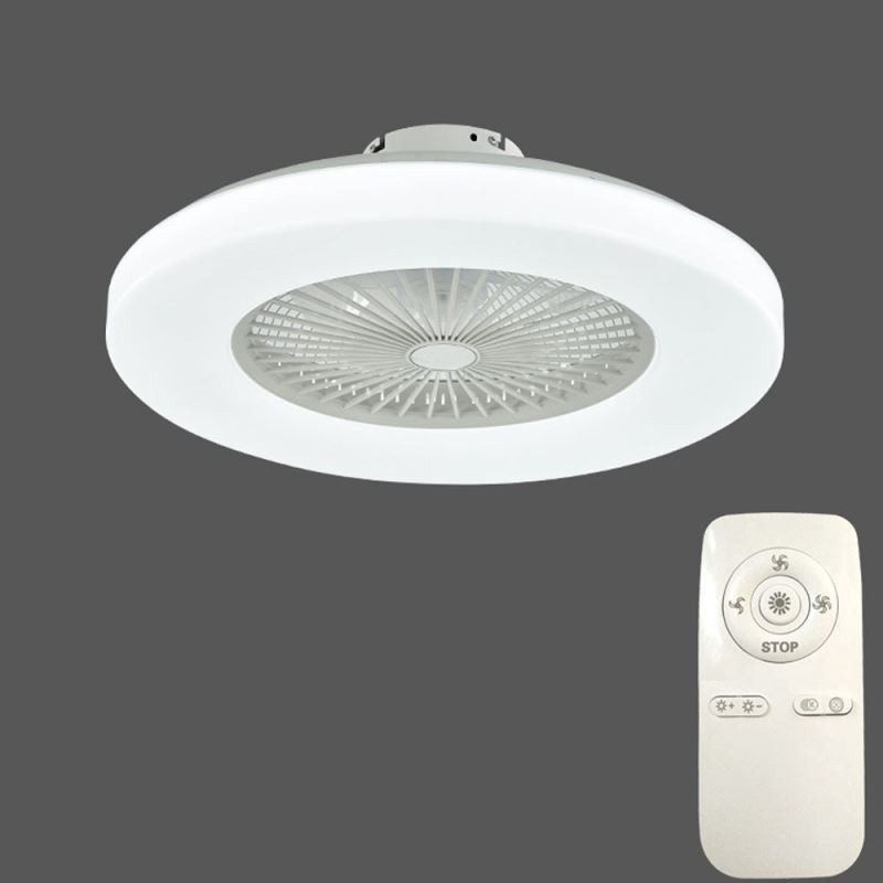 Ventilatore da soffitto LED tricromatico dimmerabile con telecomando, 3 velocità, 5 pale
