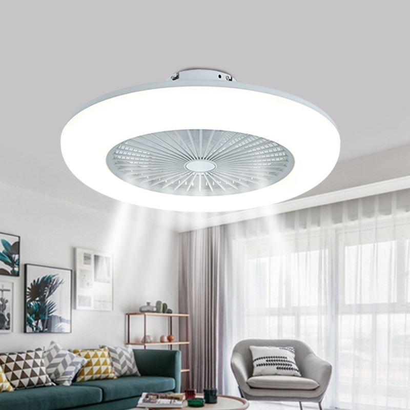 Ventilatore da soffitto con luce LED tricromatica dimmerabile e telecomando, 3 velocità