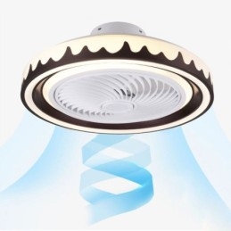 Lampada da soffitto con ventilatore LED rotonda 3 velocità con telecomando