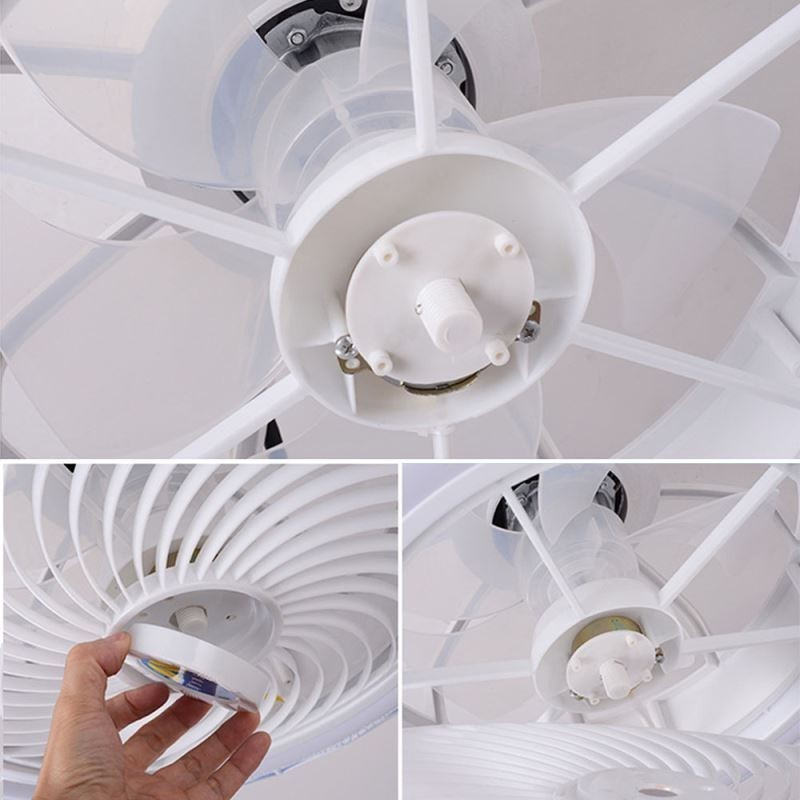 Lampada da soffitto con ventilatore LED rotonda 3 velocità con telecomando