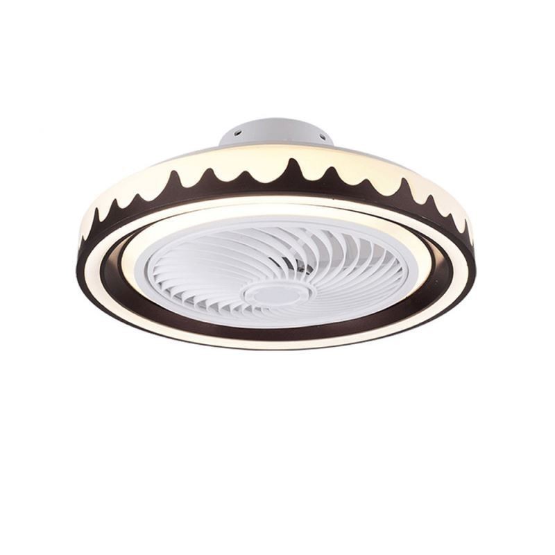 Lampada da soffitto con ventilatore LED rotonda 3 velocità con telecomando