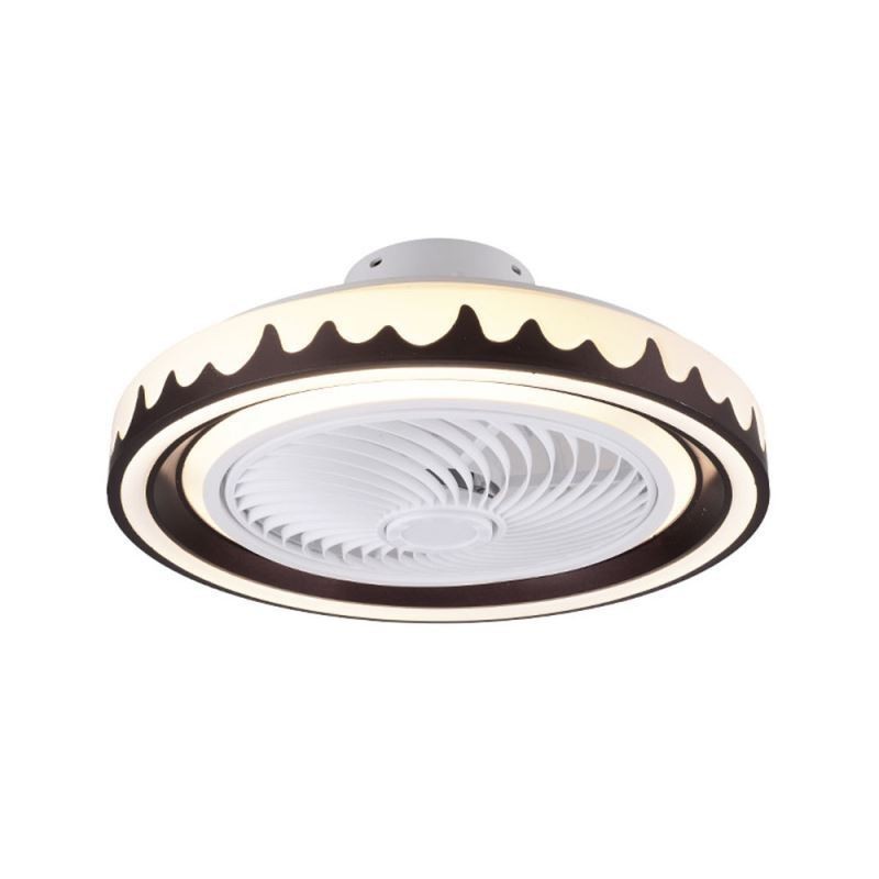 Lampada da soffitto con ventilatore LED rotonda 3 velocità con telecomando