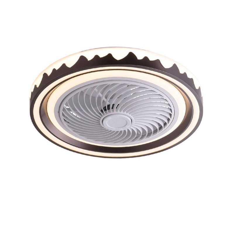 Lampada da soffitto con ventilatore LED rotonda 3 velocità con telecomando