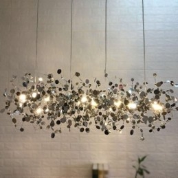 Lampadario LED moderno minimalista in acciaio inox