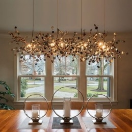 Lampadario LED moderno minimalista in acciaio inox