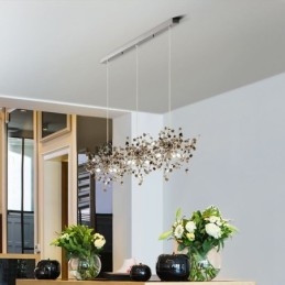Lampadario LED moderno minimalista in acciaio inox