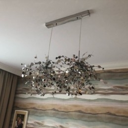 Lampadario LED moderno minimalista in acciaio inox