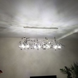 Lampadario LED moderno minimalista in acciaio inox