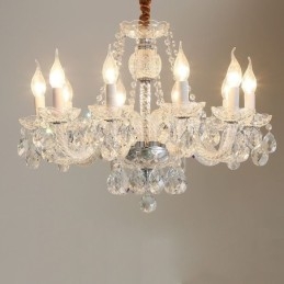 Lampadario in cristallo trasparente stile europeo