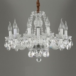 Lampadario in cristallo trasparente stile europeo