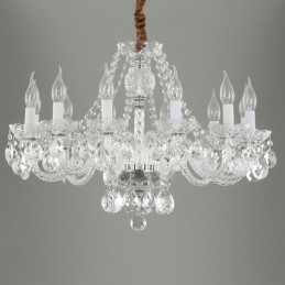 Lampadario in cristallo trasparente stile europeo