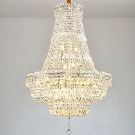 Lampadario in cristallo retrò americano con 18 luci