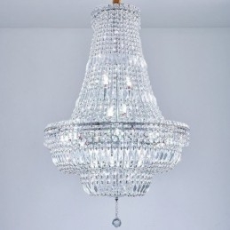 Lampadario in cristallo retrò americano con 18 luci