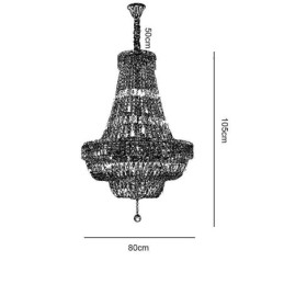 Lampadario in cristallo retrò americano con 18 luci