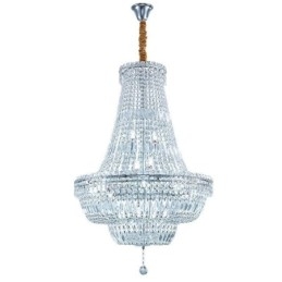Lampadario in cristallo retrò americano con 18 luci