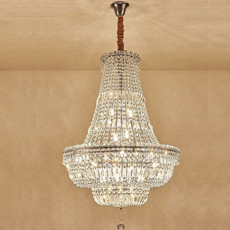 Lampadario in cristallo retrò americano con 18 luci