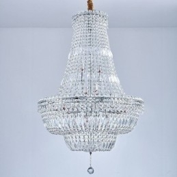 Lampadario in cristallo retrò americano con 18 luci