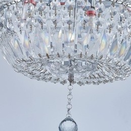 Lampadario in cristallo retrò americano con 18 luci