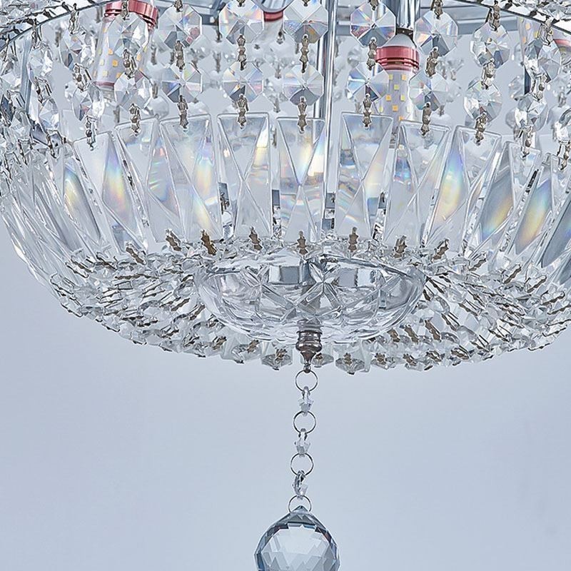 Lampadario in cristallo retrò americano con 18 luci