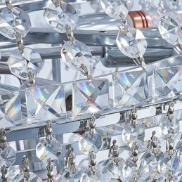 Lampadario in cristallo retrò americano con 18 luci