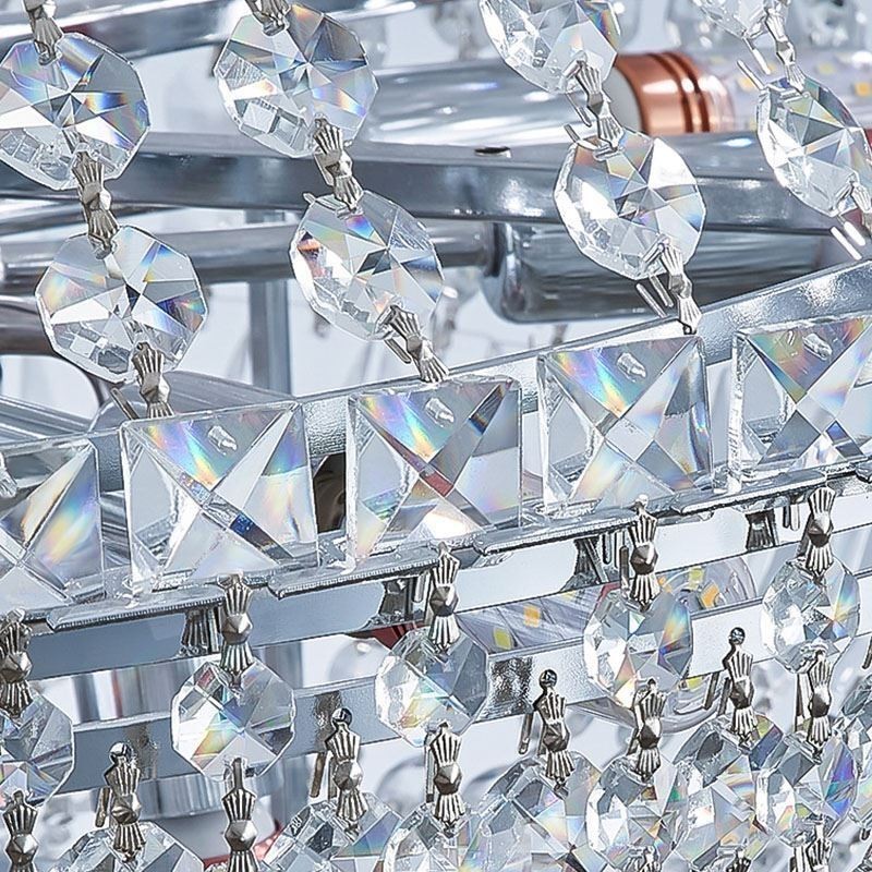 Lampadario in cristallo retrò americano con 18 luci