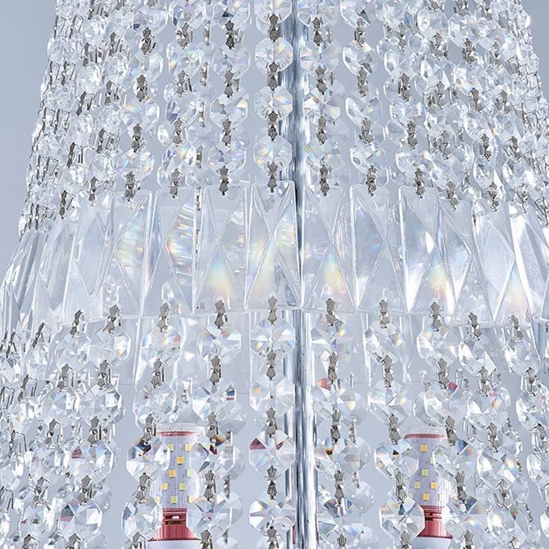 Lampadario in cristallo retrò americano con 18 luci