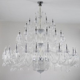 Lampadario in cristallo europeo, plafoniera decorativa con 50 luci